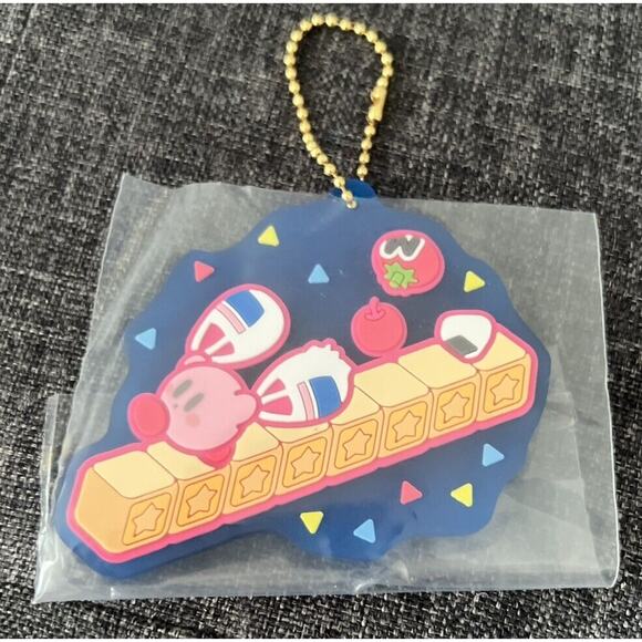 Kirby Dream Land Rubber Charm Keychain Nintendo US Seller - Picture 1 of 2